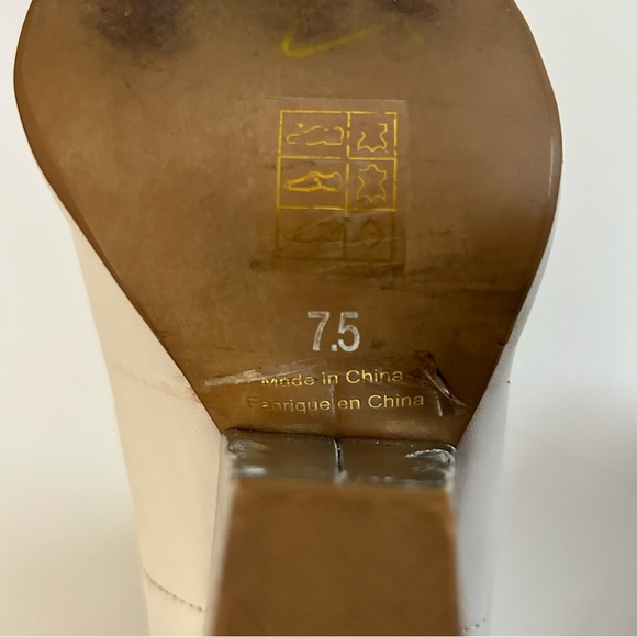 Jeffery Campbell Ebba Soft White Leather open toe Metallic Silver Wedge heel 7.5 - Picture 9 of 12